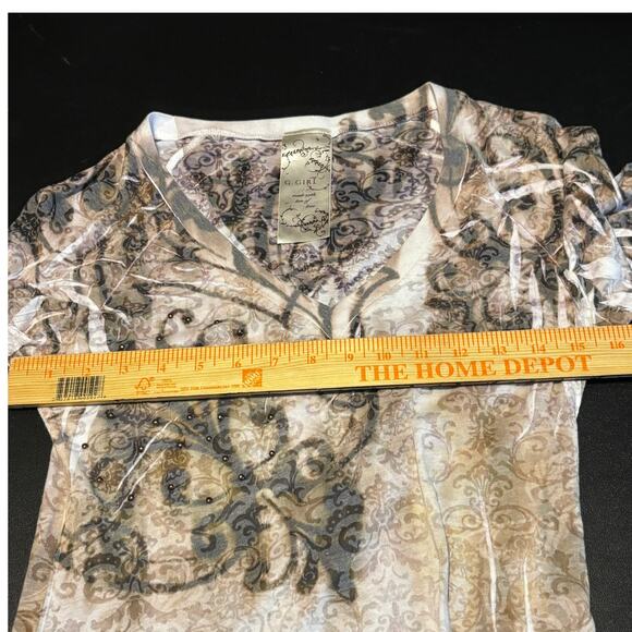 G. Girl Y2K Style Fitted Long Sleeve Top Cybercore Grunge Women's Size large L - Picture 4 of 5